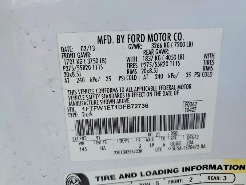 2013 Ford F150 Supercrew