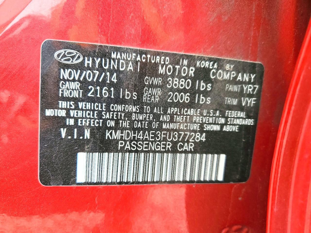 2015 Hyundai Elantra se