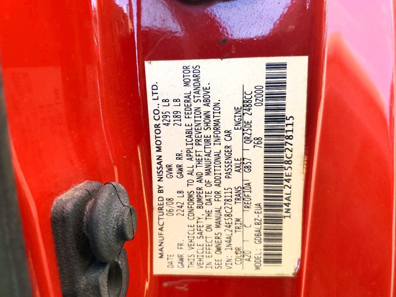 2008 Nissan Altima 2.5s