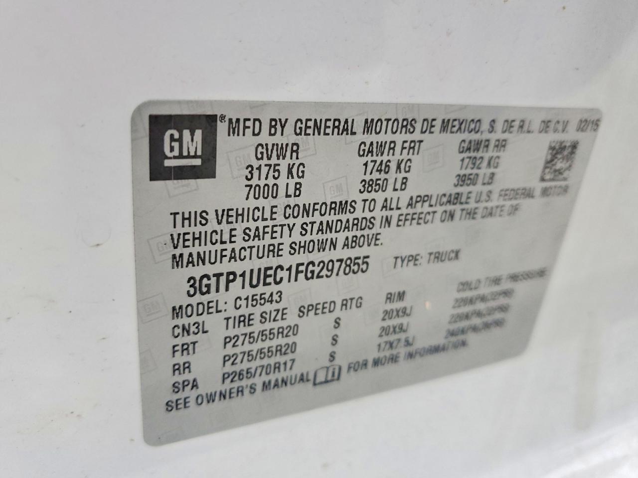 2015 GMC Sierra C1500 SLE