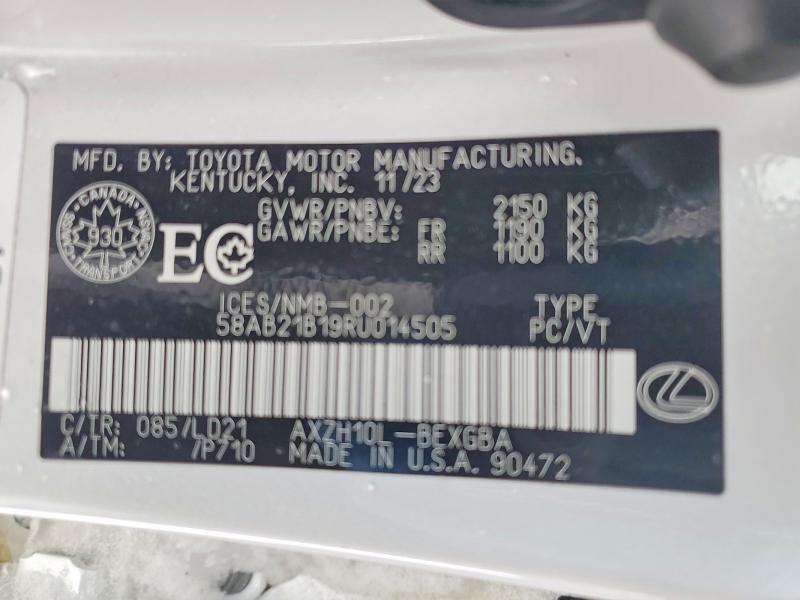 2024 Lexus Es 300h f Sport Handling