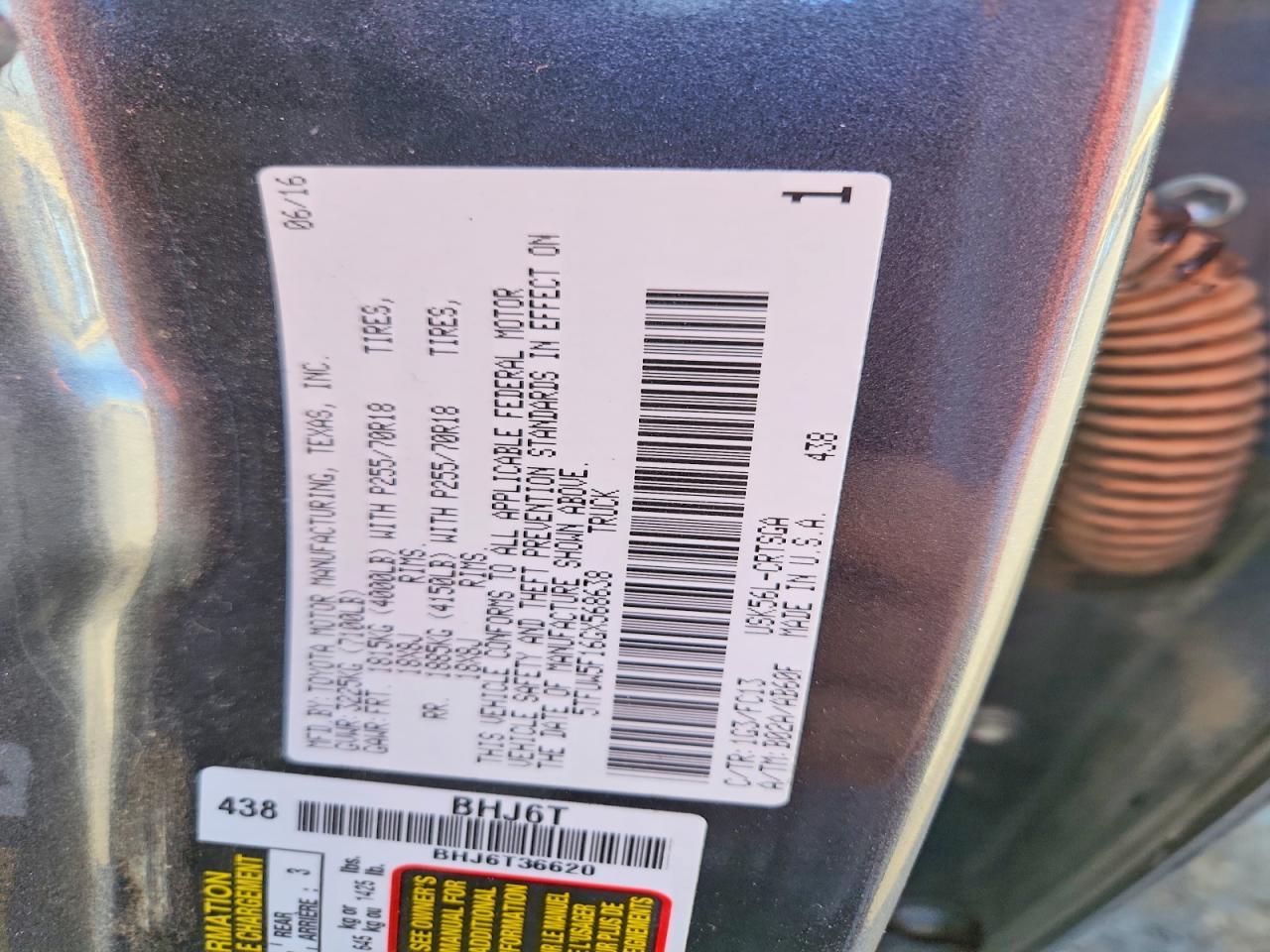 2016 Toyota Tundra SR5