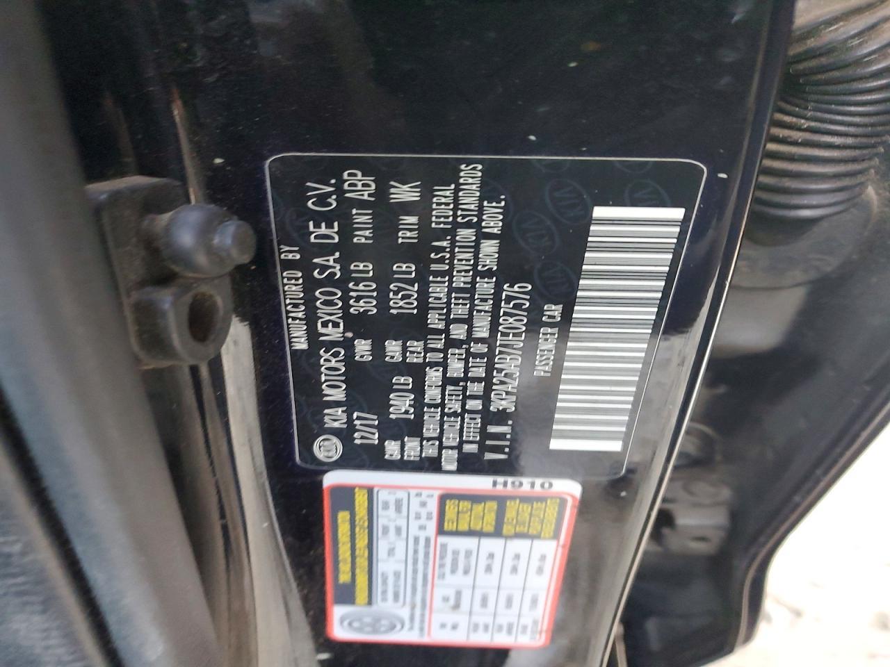 2018 KIA Rio lx