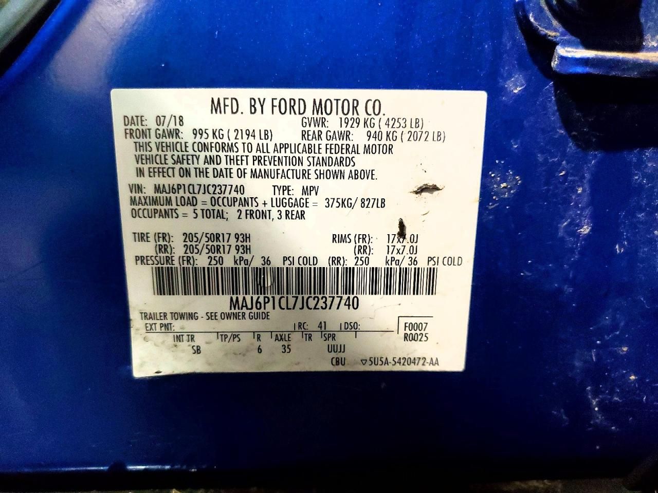 2018 Ford Ecosport ses