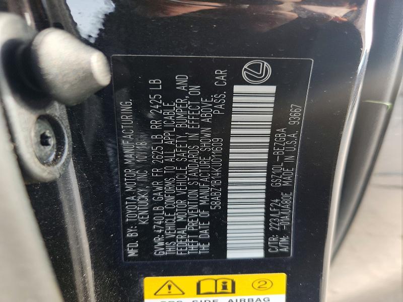 2019 Lexus Es 350 f Sport