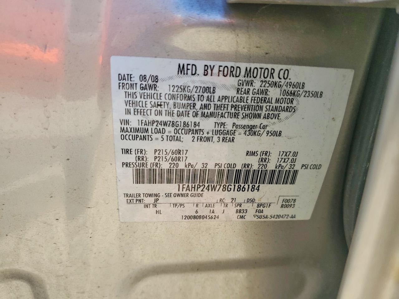 2008 Ford Taurus sel