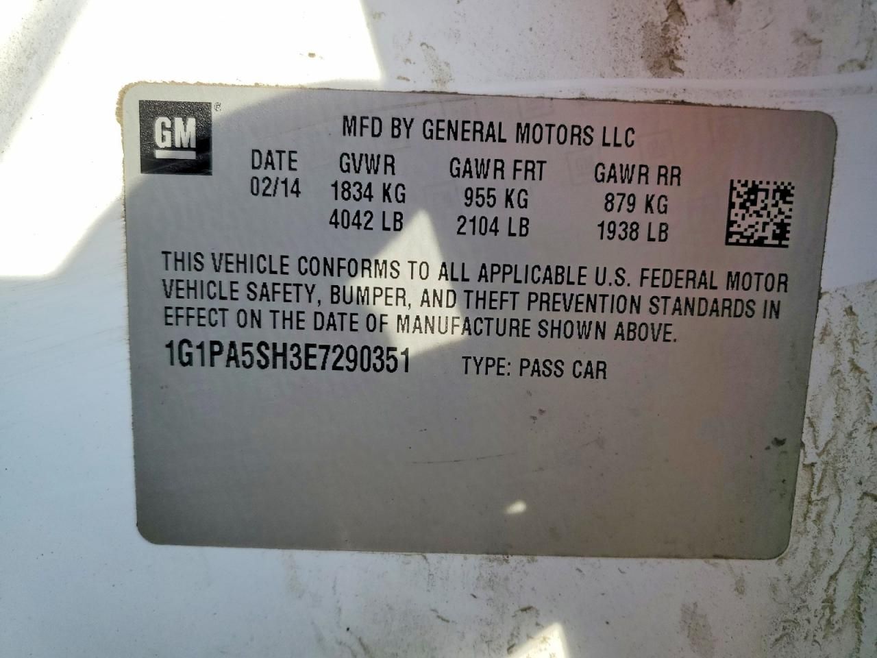 2014 Chevrolet Cruze ls