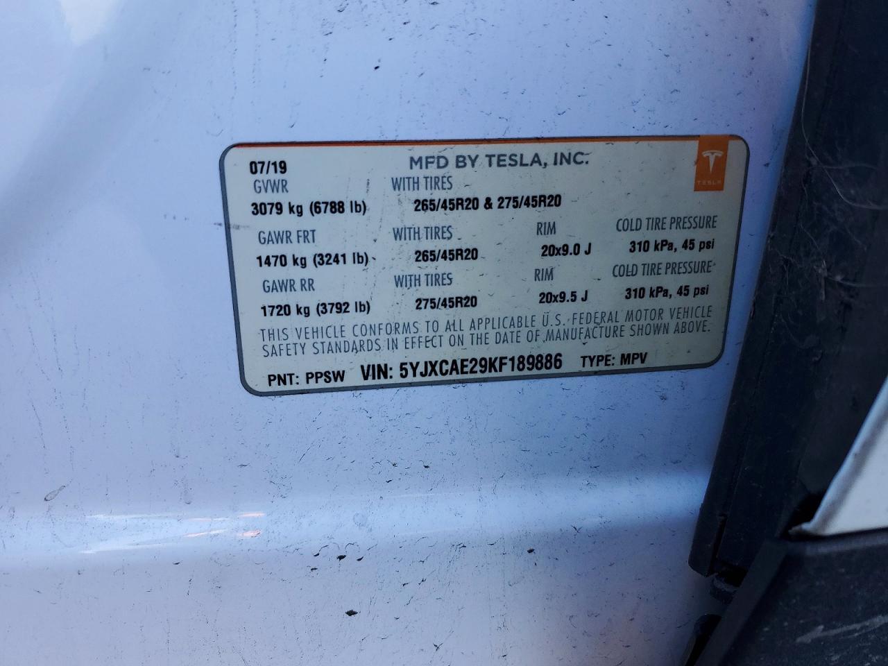 2019 Tesla Model x