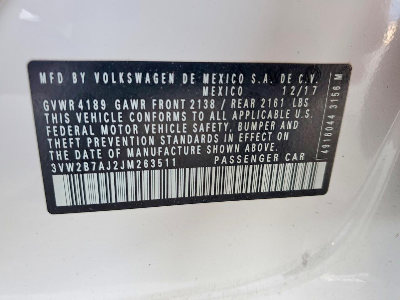 2018 Volkswagen Jetta s