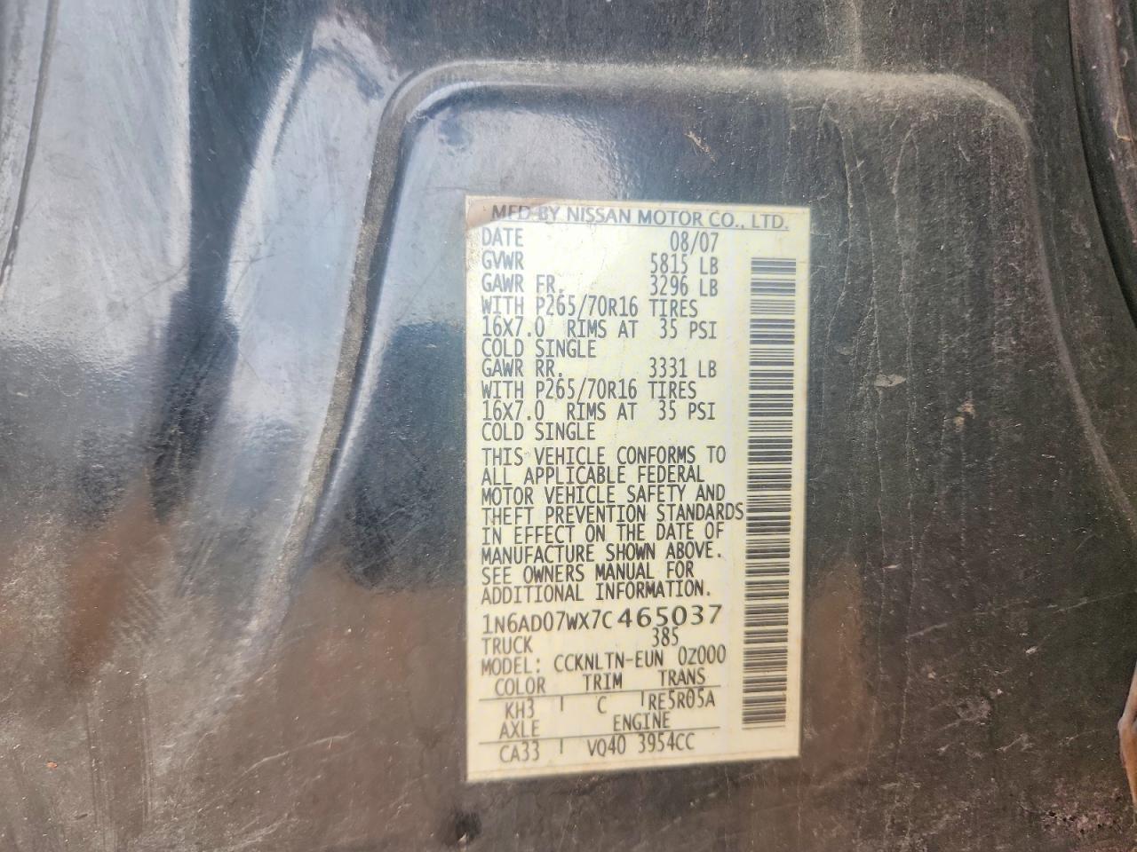 2007 Nissan Frontier Crew Cab LE