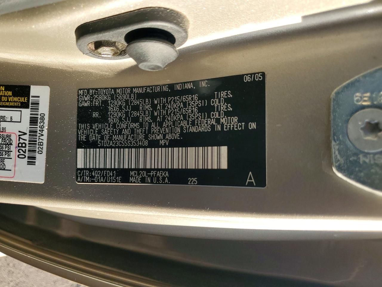 2005 Toyota Sienna ce