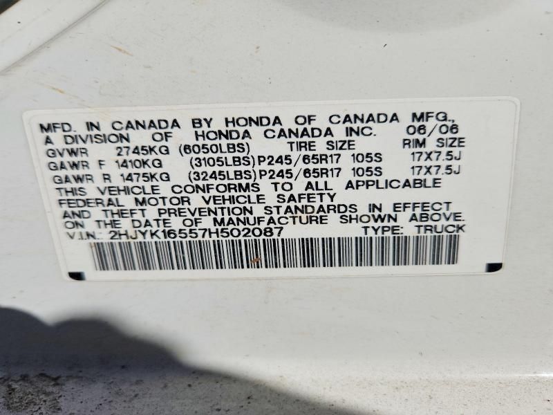 2007 Honda Ridgeline RTL