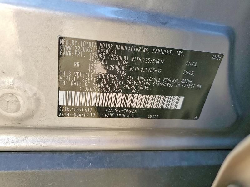 2021 Toyota Rav4 xle