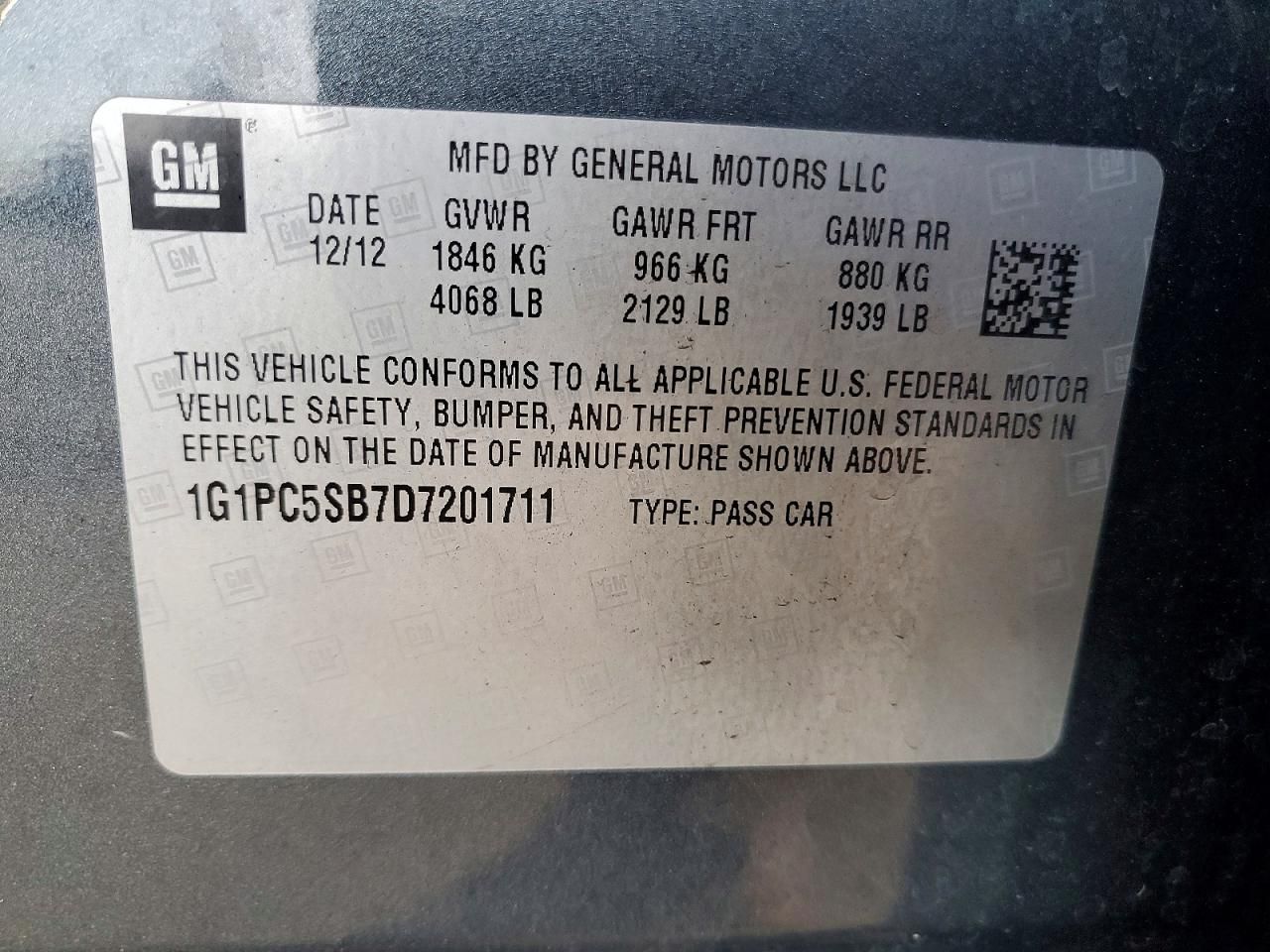 2013 Chevrolet Cruze lt