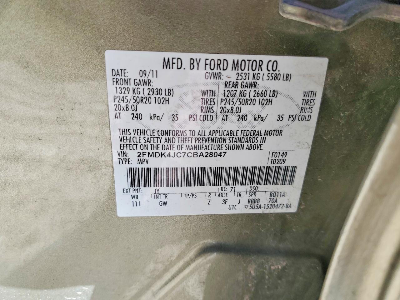2012 Ford Edge sel