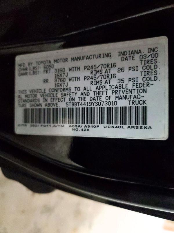 2000 Toyota Tundra Access cab