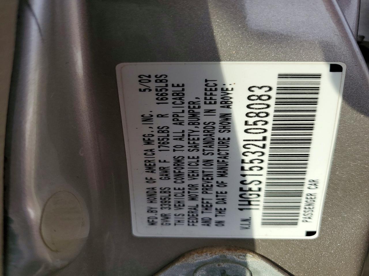 2002 Honda Civic lx