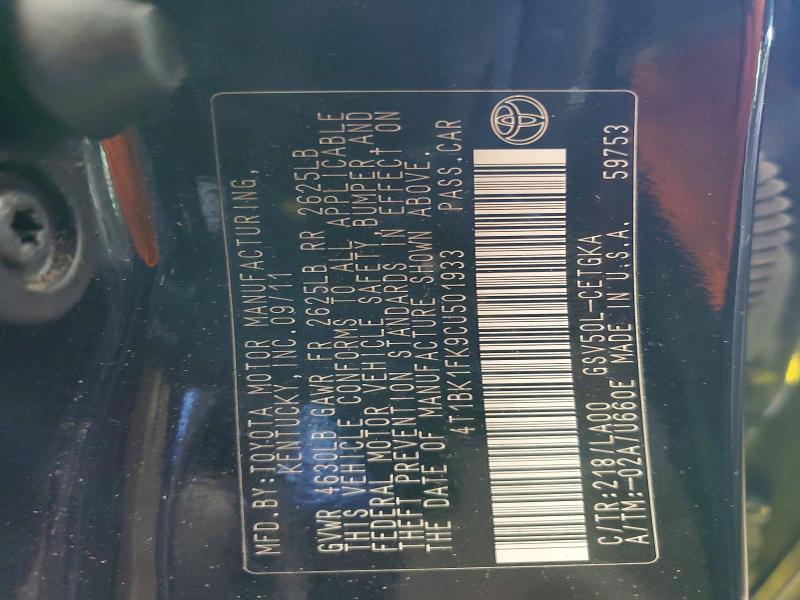 2012 Toyota Camry xle V6