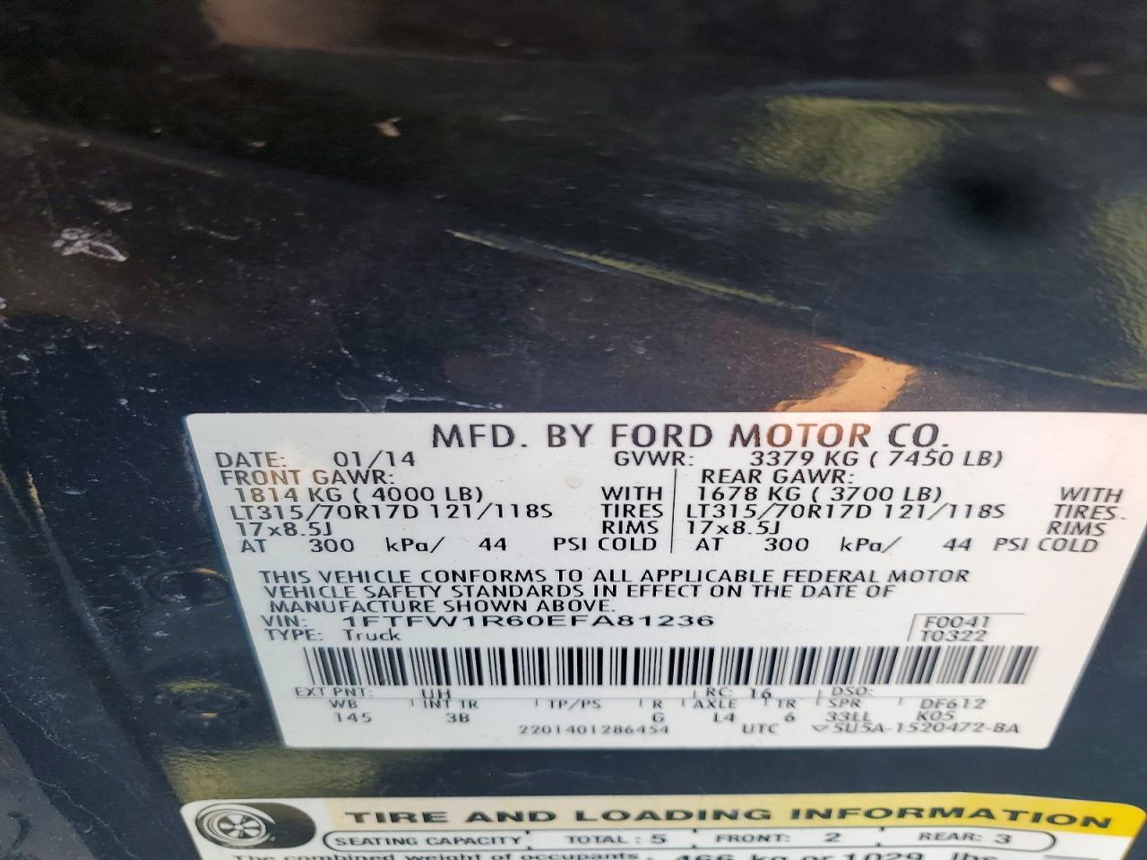 2014 Ford F150 SVT Raptor