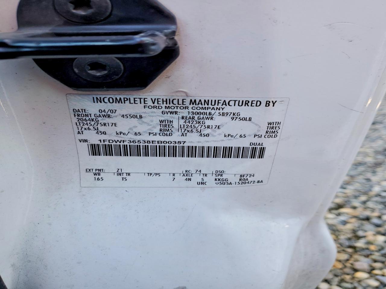 2008 Ford F350 Chassis C 4X2