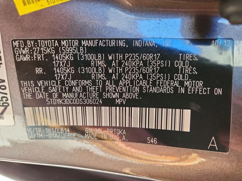 2013 Toyota Sienna xle