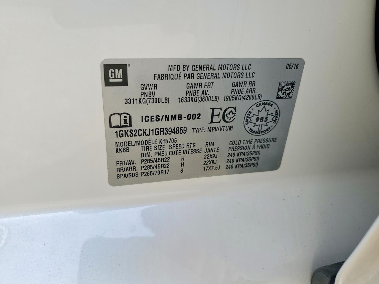 2016 GMC Yukon Denali
