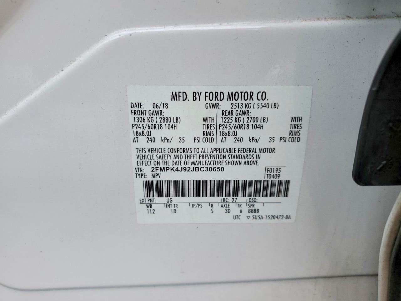 2018 Ford Edge sel