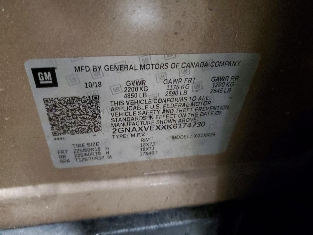 2019 Chevrolet Equinox lt