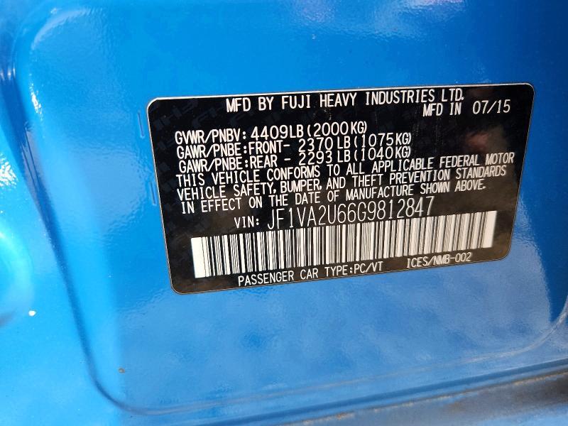 2016 Subaru Wrx sti Limited