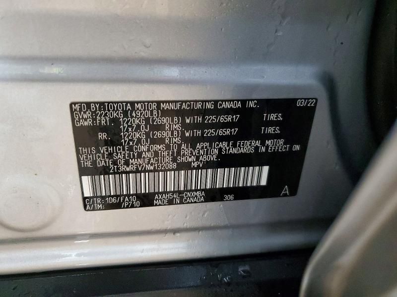 2022 Toyota Rav4 Hybrid xle