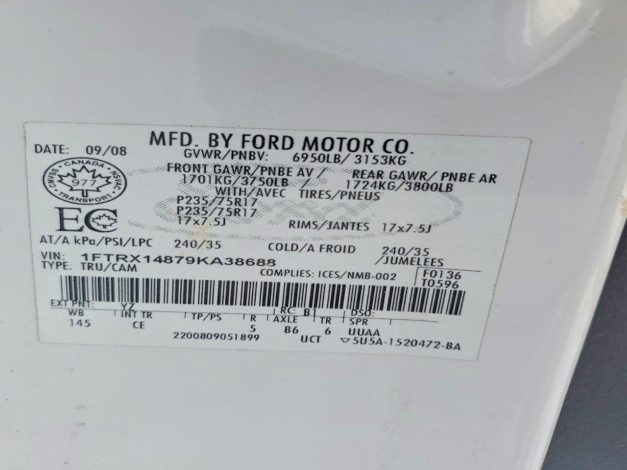 2009 Ford F150 Super cab