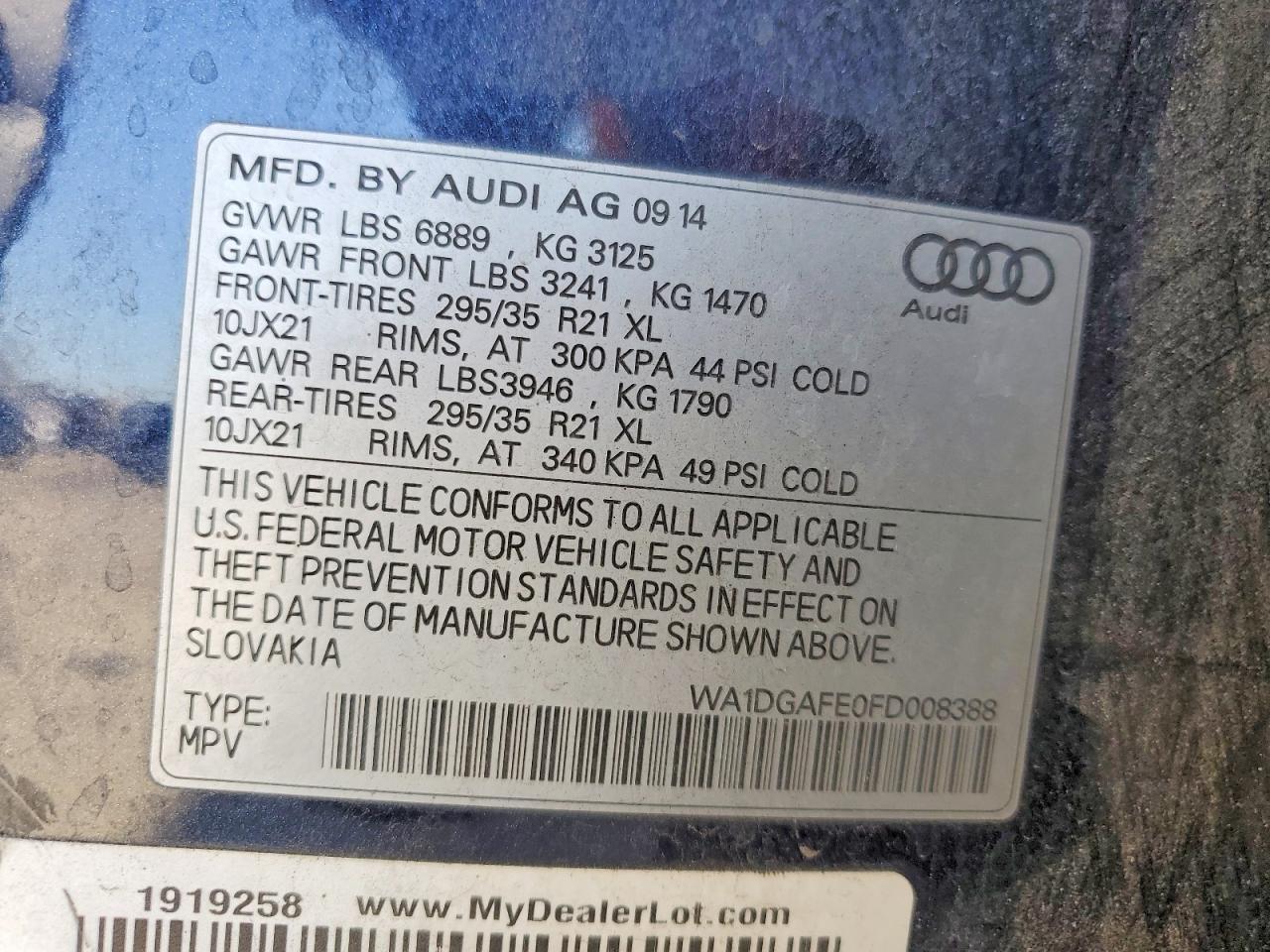 2015 Audi Q7 Prestige