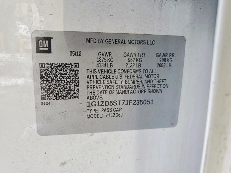 2018 Chevrolet Malibu lt