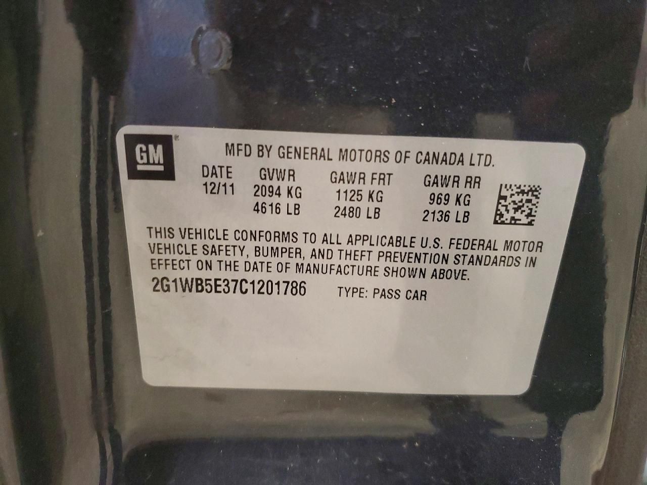 2012 Chevrolet Impala lt