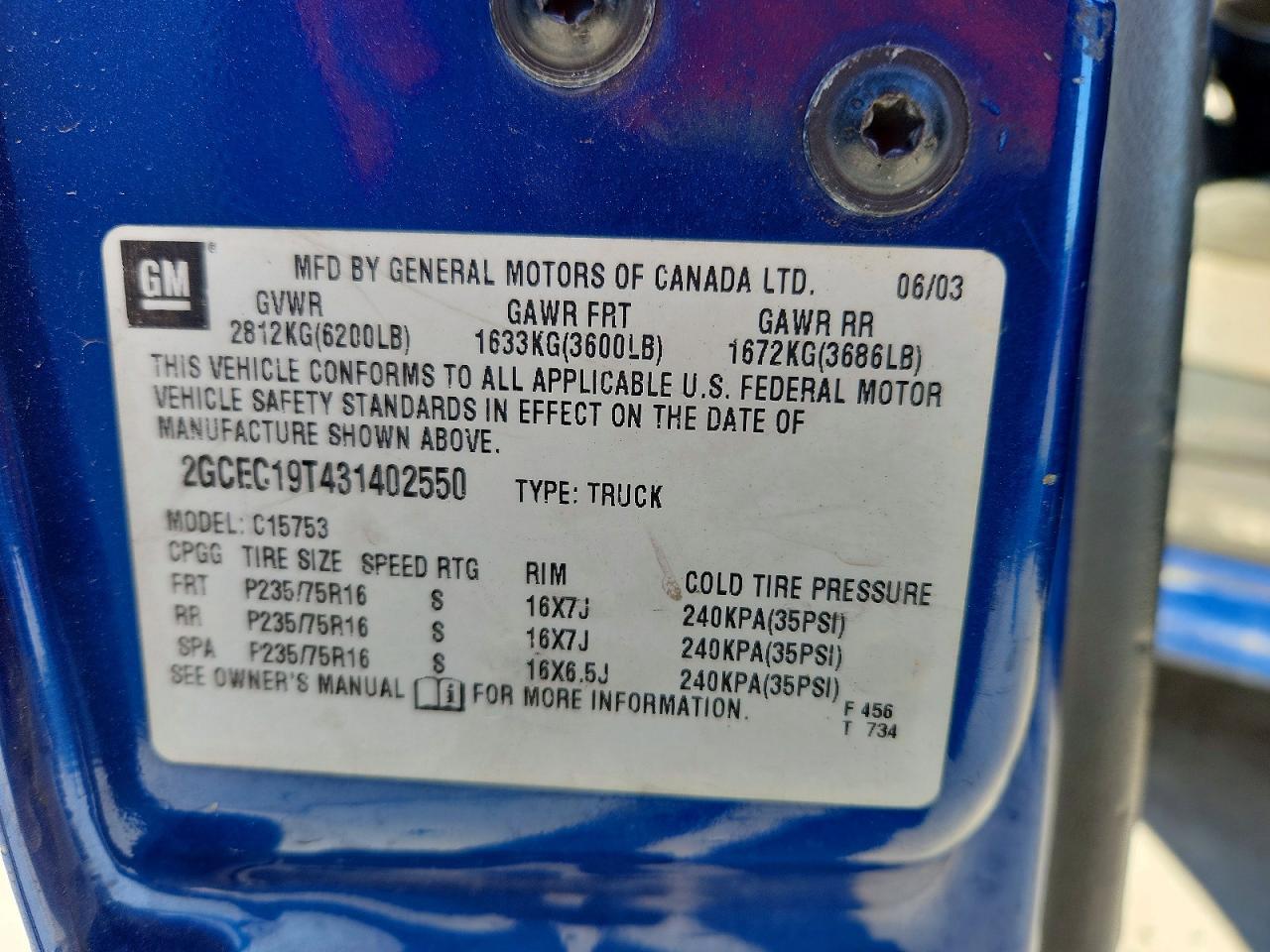 2003 Chevrolet Silverado C1500