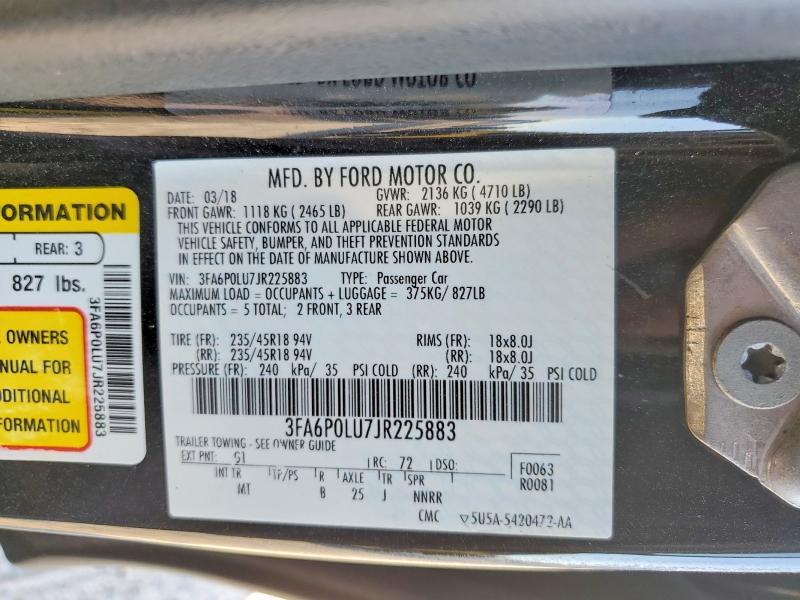 2018 Ford Fusion se Hybrid