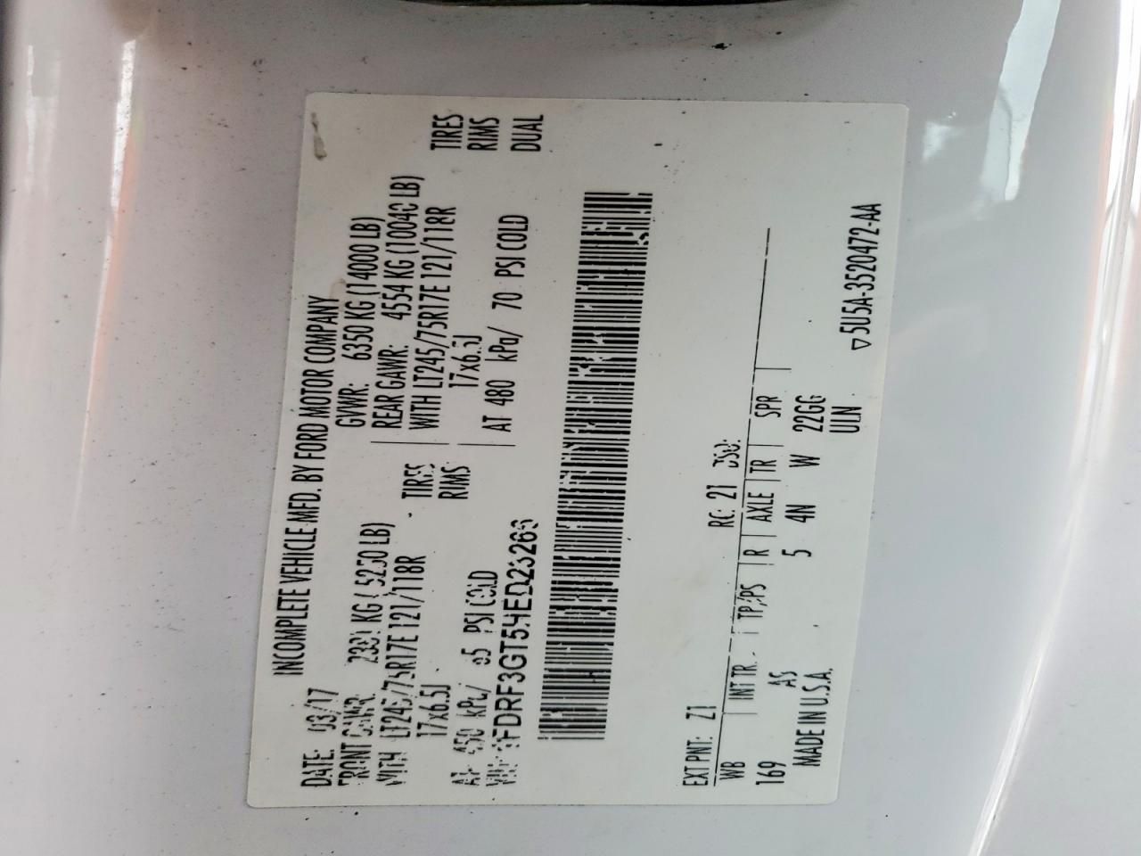 2017 Ford F350 Super Duty BOX Truck