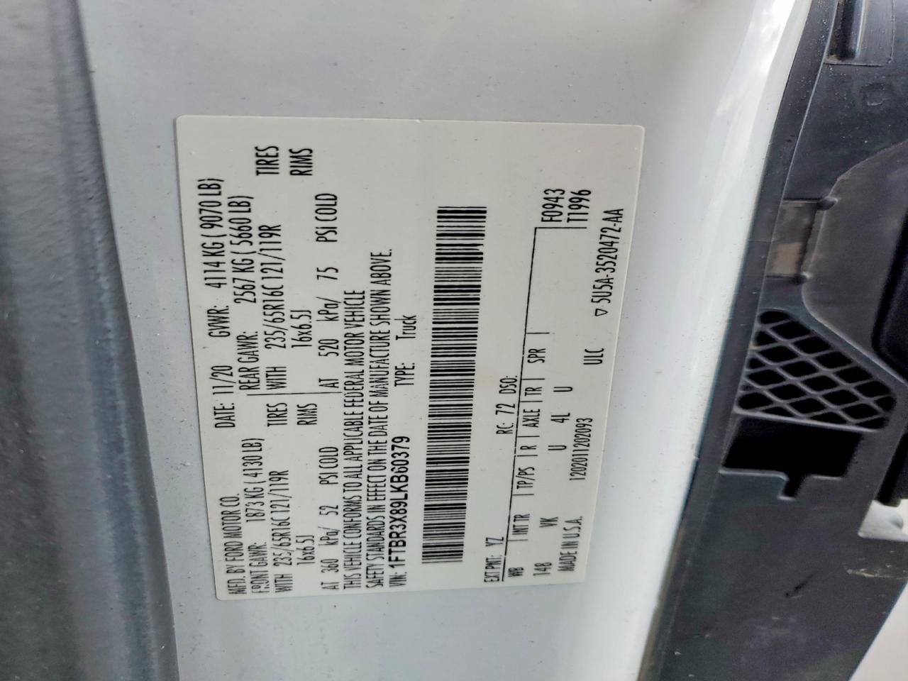 2020 Ford Transit 250 Delivery Van