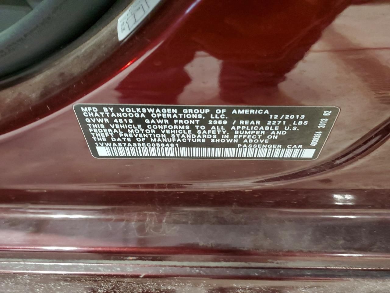 2014 Volkswagen Passat s