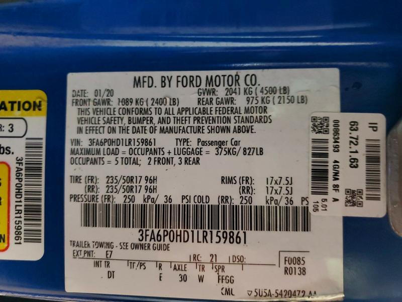 2020 Ford Fusion se
