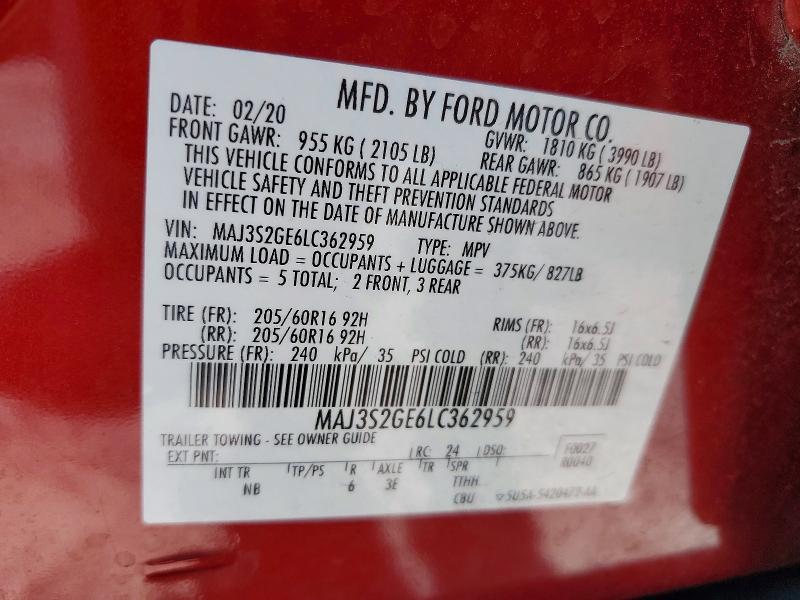 2020 Ford Ecosport se