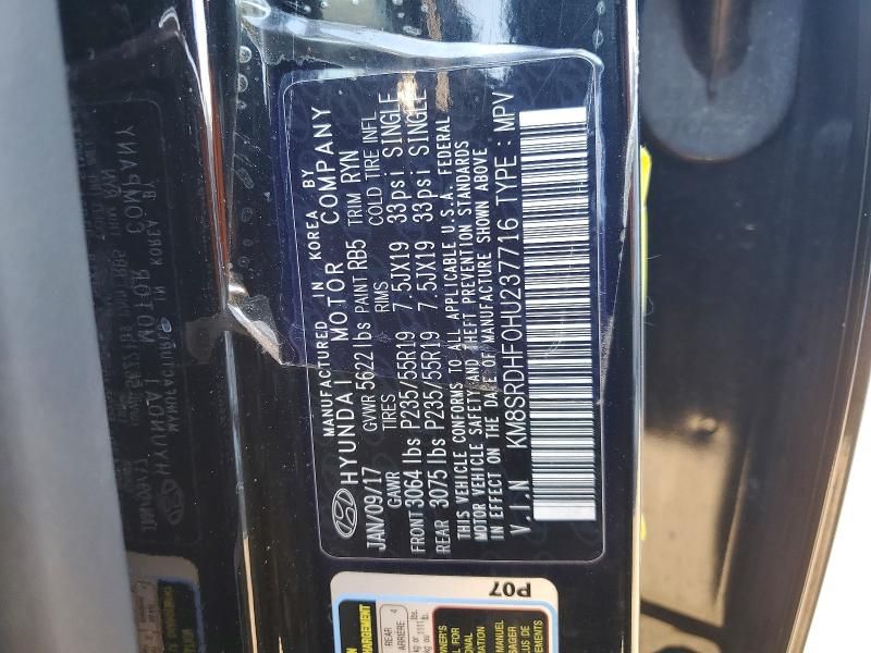 2017 Hyundai Santa fe se Ultimate