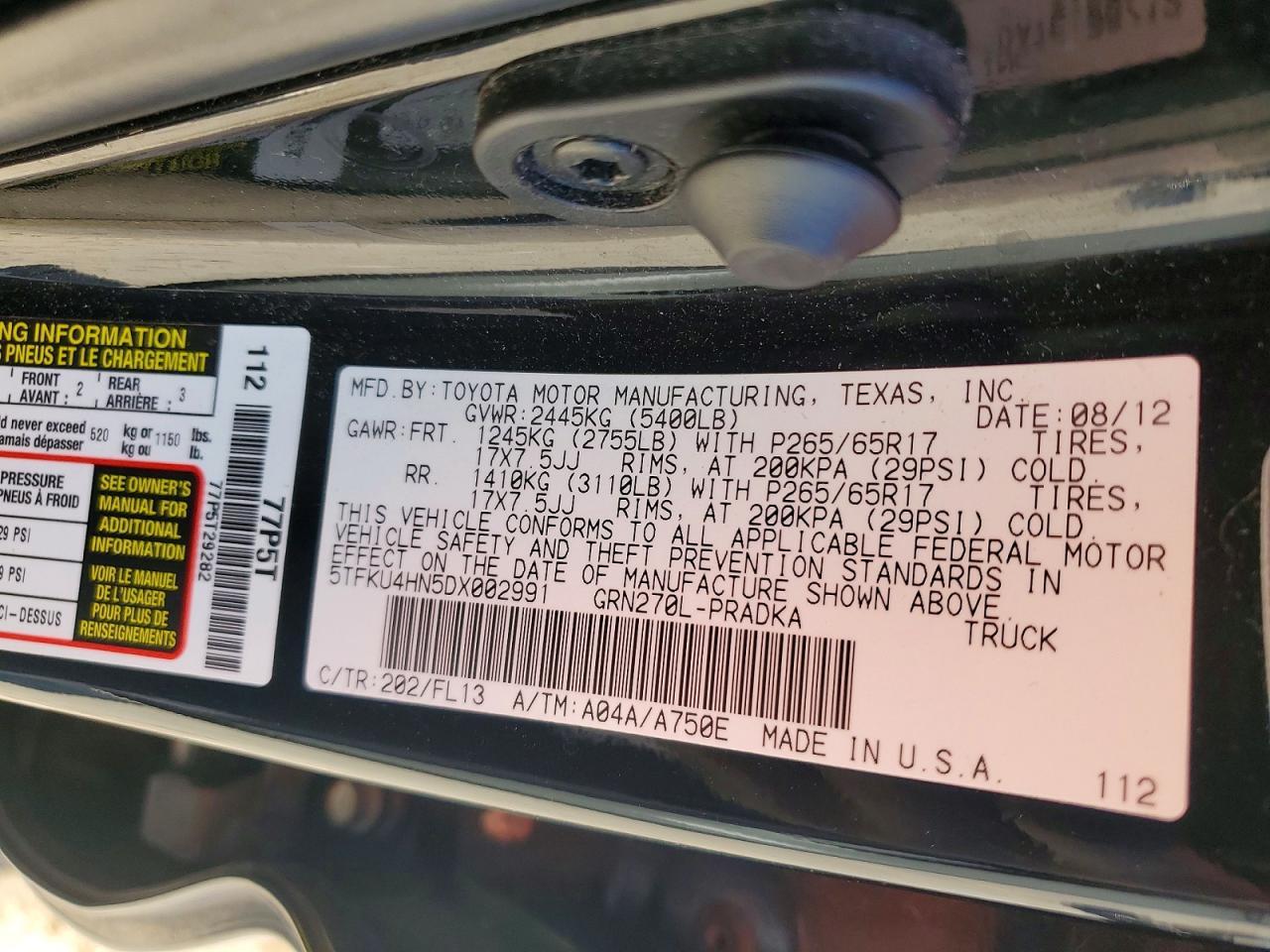 2013 Toyota Tacoma Double Cab Prerunner Long BED