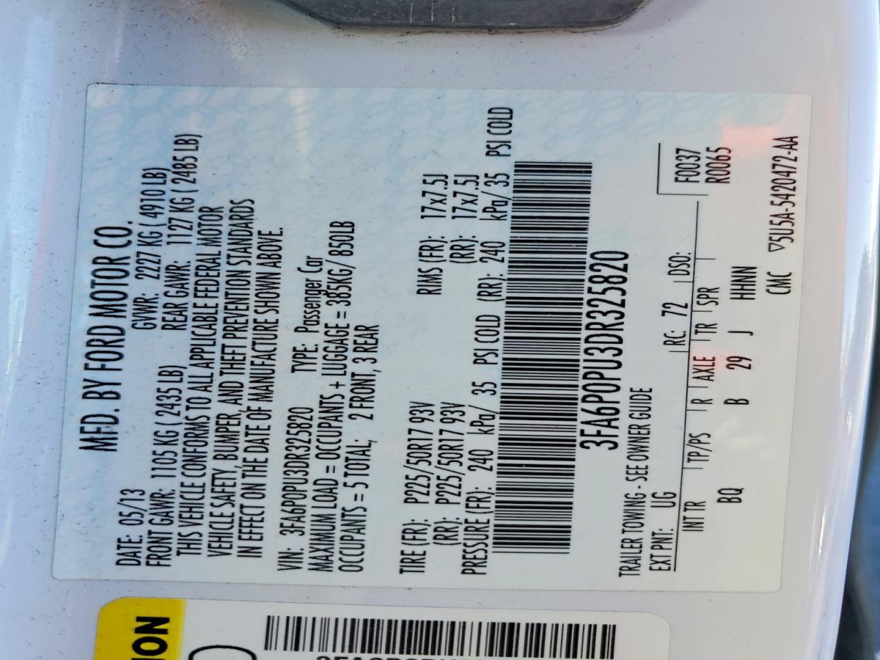 2013 Ford Fusion se Phev