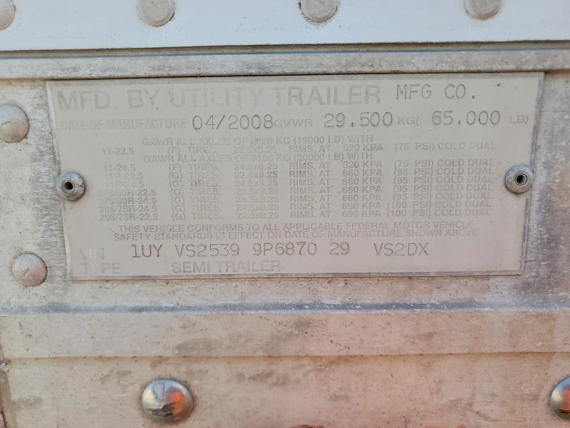 2009 Utility VS2DX DRY Van Trailer