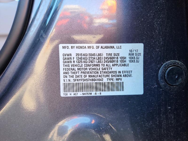 2017 Honda Pilot exl