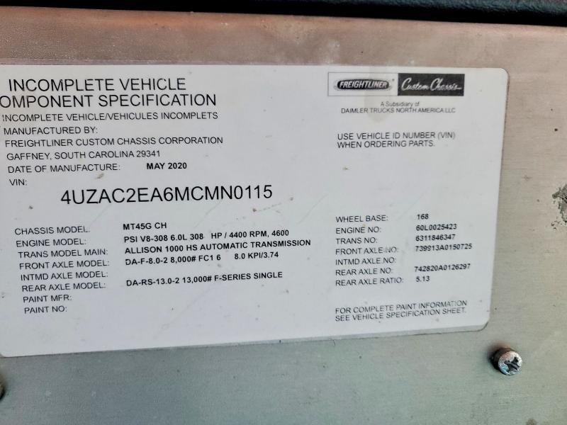 2021 Freightliner Chassis M Line WALK-IN Van