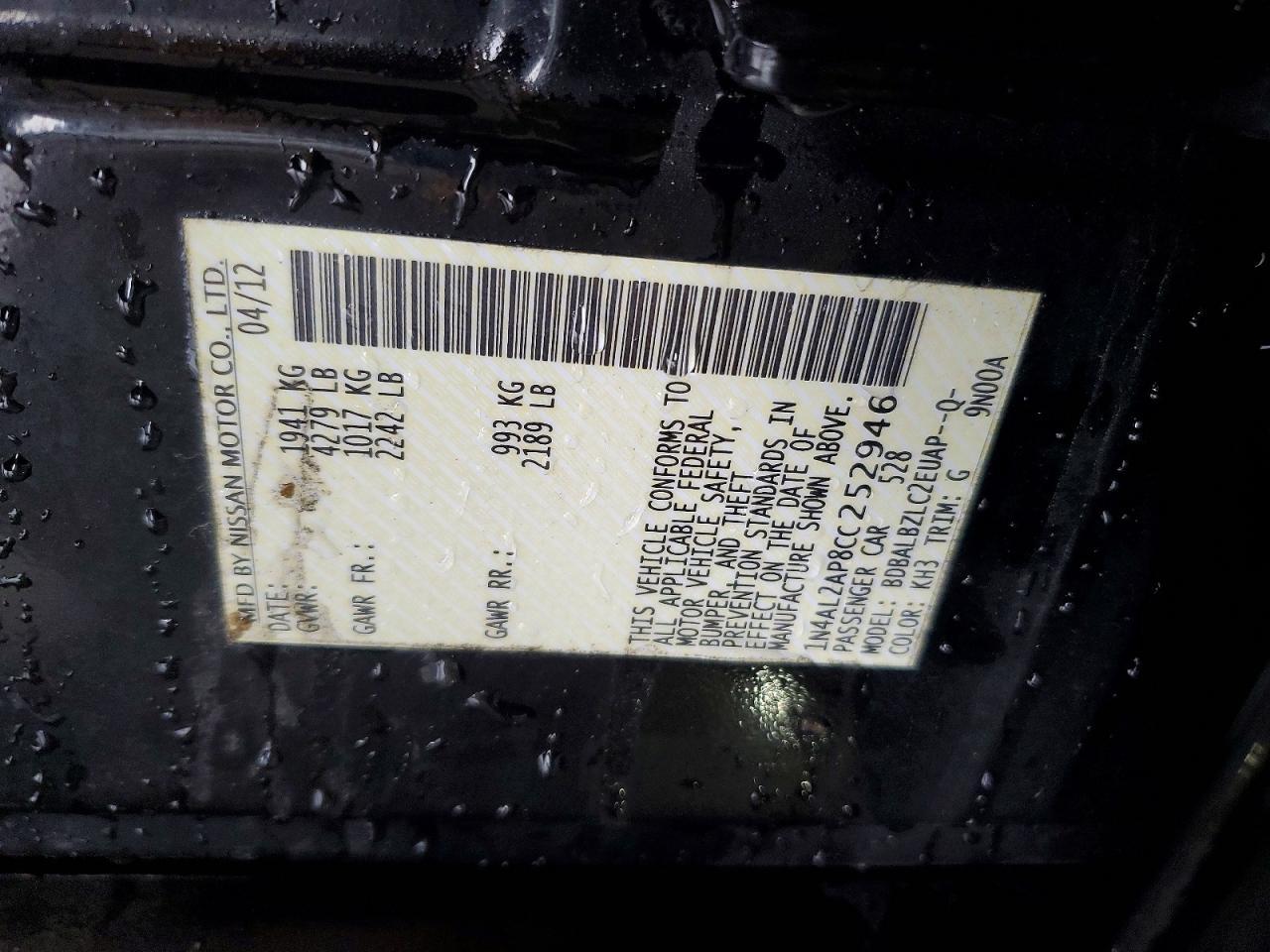 2012 Nissan Altima Base