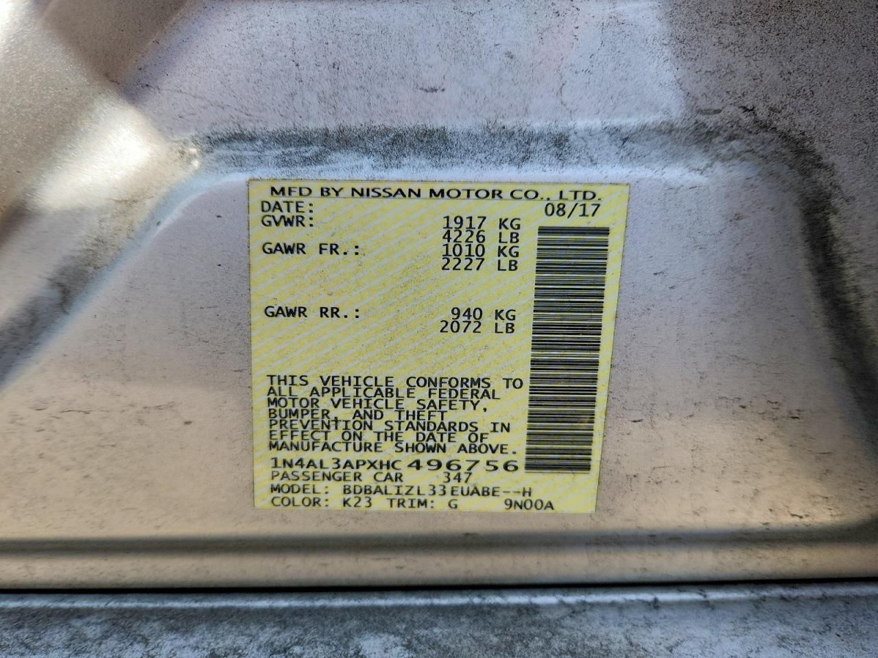 2017 Nissan Altima 2.5