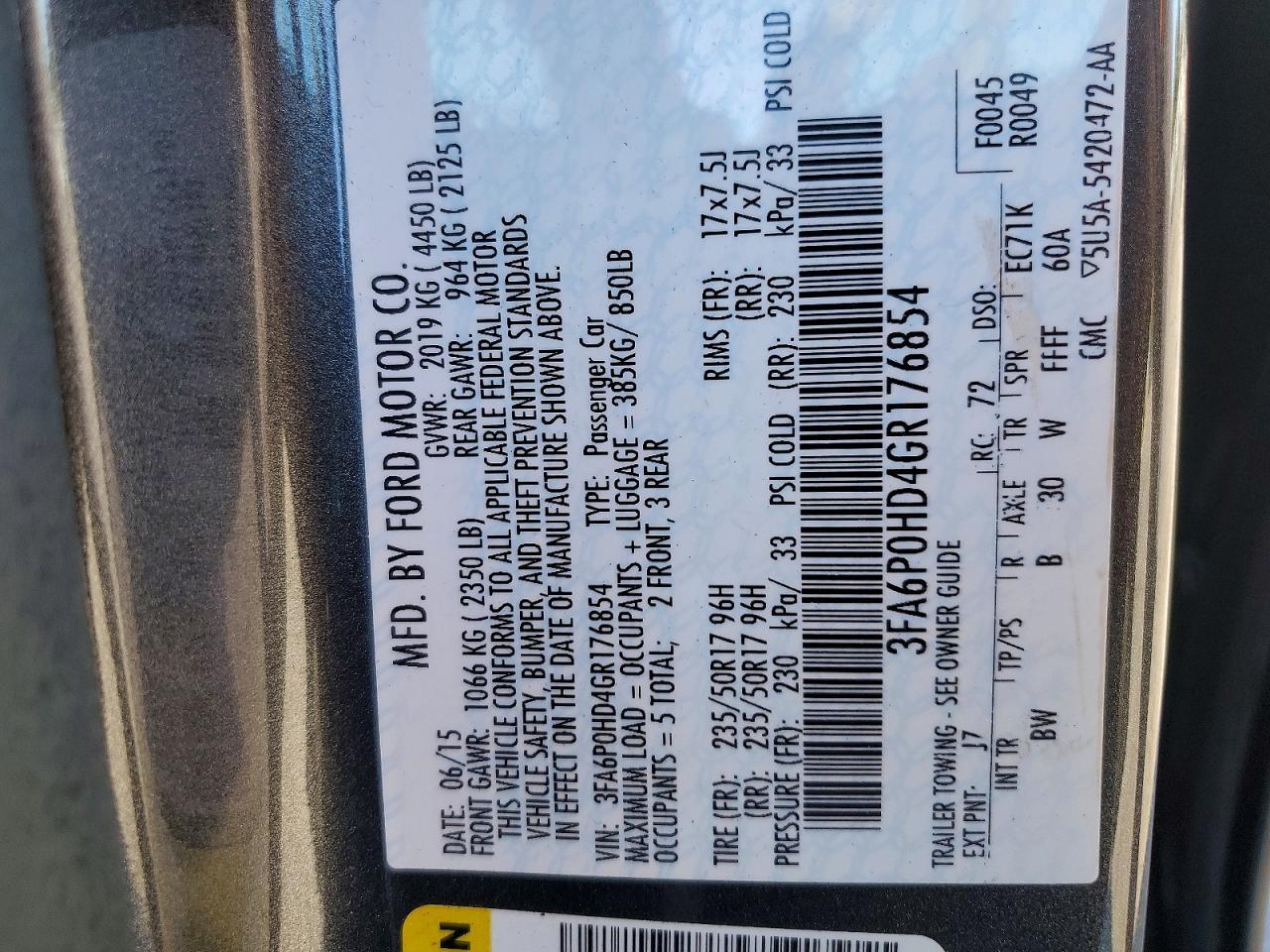 2016 Ford Fusion se